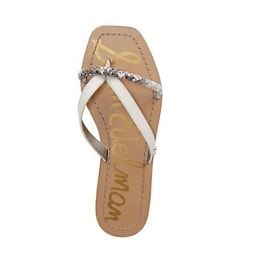 Sam Edelman NIB Abbey Slide Sandal Slip on flats shoe White Size 6.5
